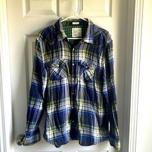 Men’s American Eagle Vintage fit flannel button down - XL